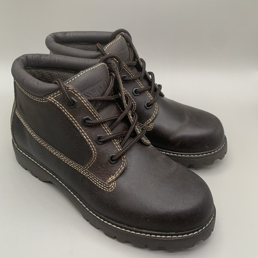 Vintage Basswood Chunky Leather Ankle Boots Women’s Size 7.5 90s Grunge Gorpcore